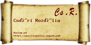 Csóri Rozália névjegykártya