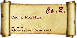 Csóri Rozália névjegykártya