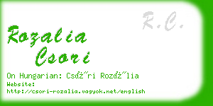 rozalia csori business card